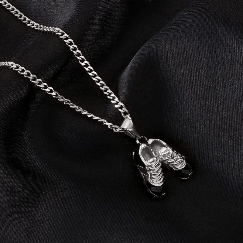 Vintage Gold Mini Soccer Boot Pendant and Chain - Image 4