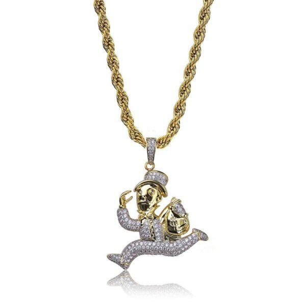 Ice Flooded Monopoly Running Cash Man Piece
