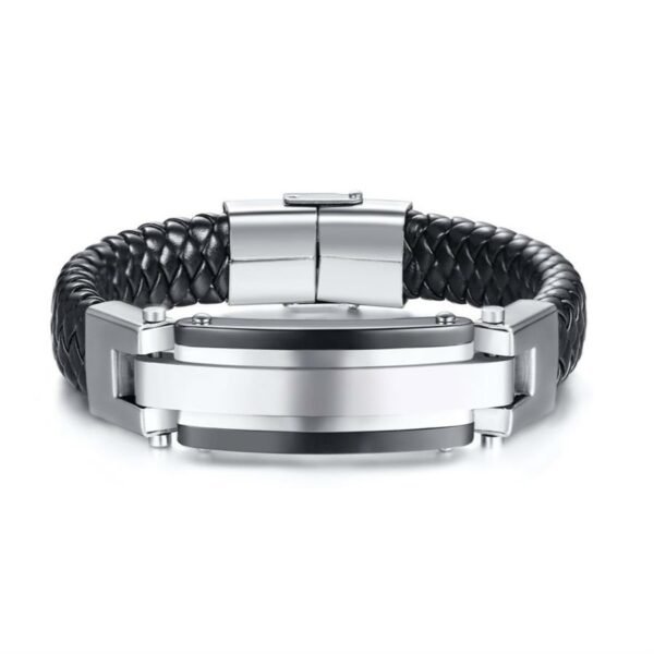 Contemporary Elegant ID Leather Bracelet