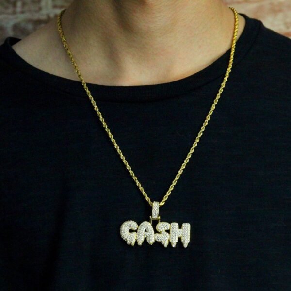 Customized Dripping Bubble "CASH" Pendant with Chain MP-007 - Image 2