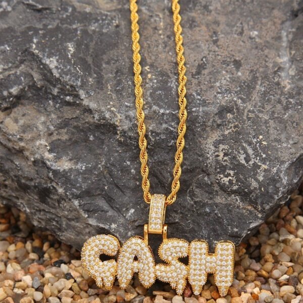 Customized Dripping Bubble "CASH" Pendant with Chain MP-007 - Image 4