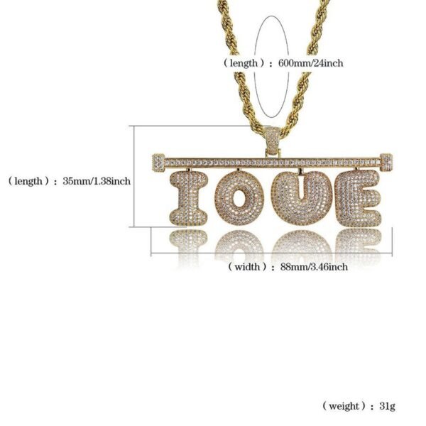 Bubble Letter Customized Name | Real Gold Plating - Image 6