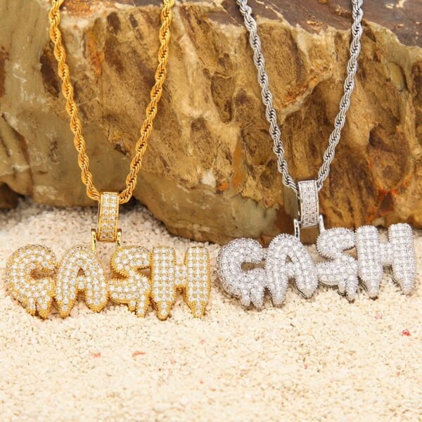 Customized Dripping Bubble "CASH" Pendant with Chain MP-007 - Image 12