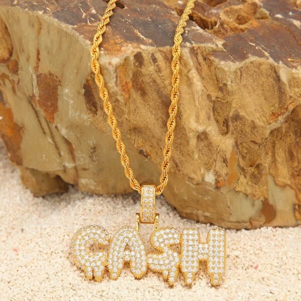 Customized Dripping Bubble "CASH" Pendant with Chain MP-007 - Image 13