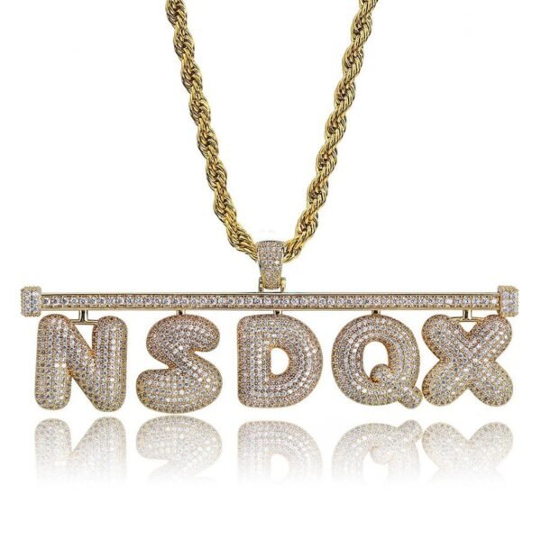 Bubble Letter Customized Name | Real Gold Plating - Image 15