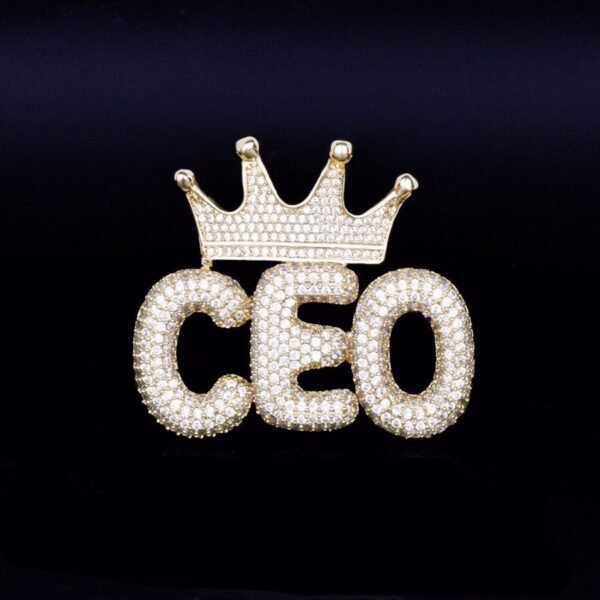 Royal Crown Customized Name Bubble Letter | Real Gold Plating - Image 3