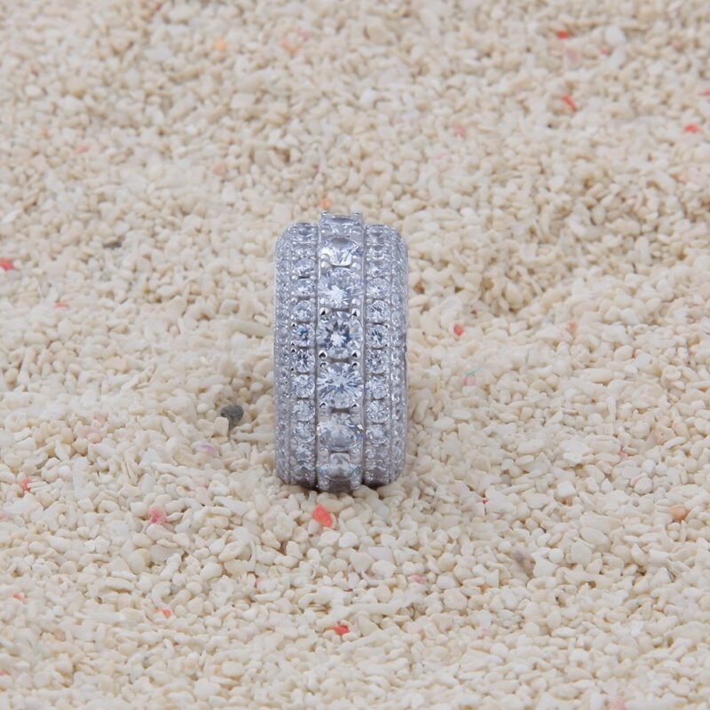 925 Silver Iced Out Paved Setting Ring - Image 3