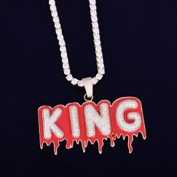 Red Board Custom Dripping Bubble Letter Chain - Image 4