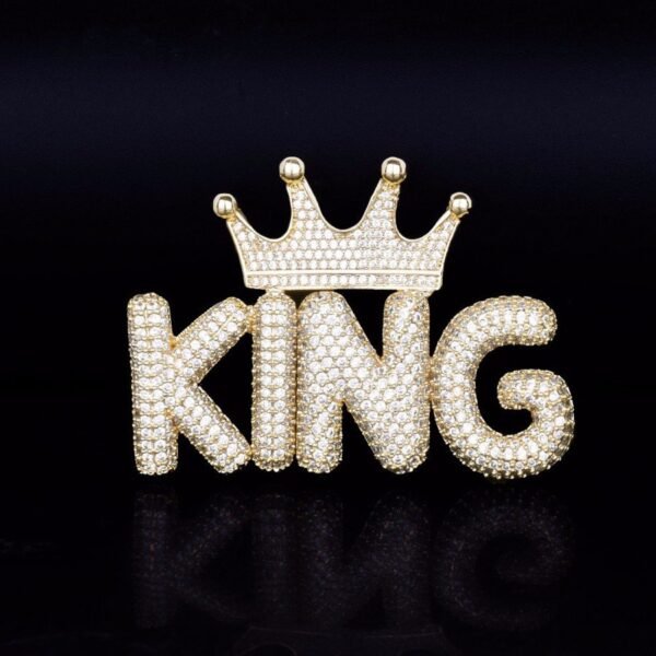 Royal Crown Customized Name Bubble Letter | Real Gold Plating - Image 5