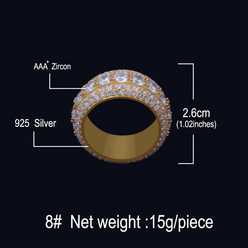 925 Silver Iced Out Paved Setting Ring - Image 5