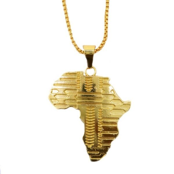 Gold Motherland Map of Africa Chain
