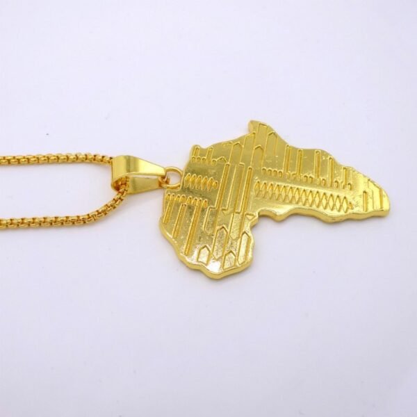 Gold Motherland Map of Africa Chain - Image 2