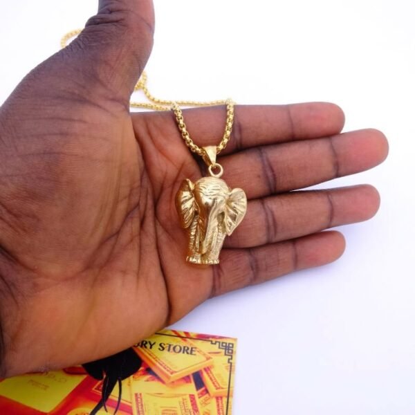 Gold 3D Elephant Chain - Image 4
