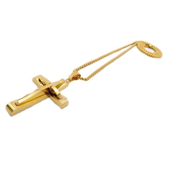 Gold Simple Christ Crucifix Chain - Image 6