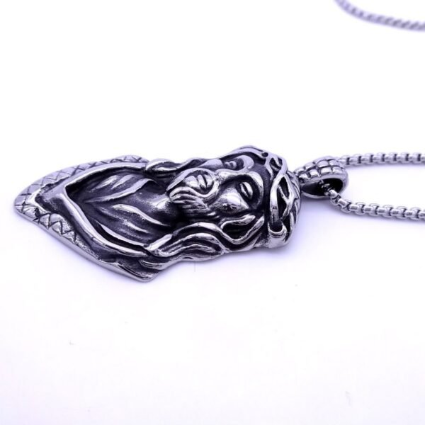 Vintage Silver Mini Jesus Piece Chain - Image 5