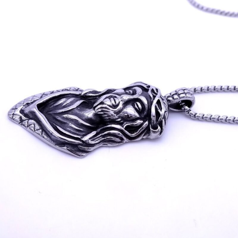 Vintage Silver Mini Jesus Piece Chain - Image 5