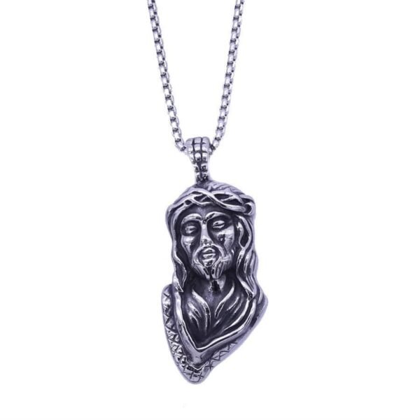 Vintage Silver Mini Jesus Piece Chain