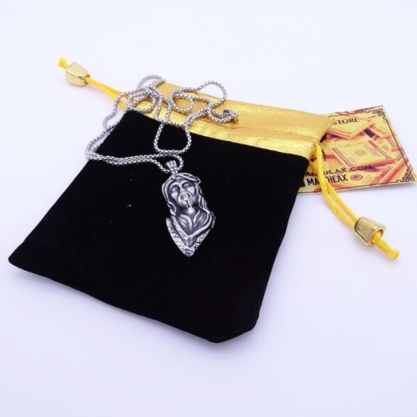 Vintage Silver Mini Jesus Piece Chain - Image 7