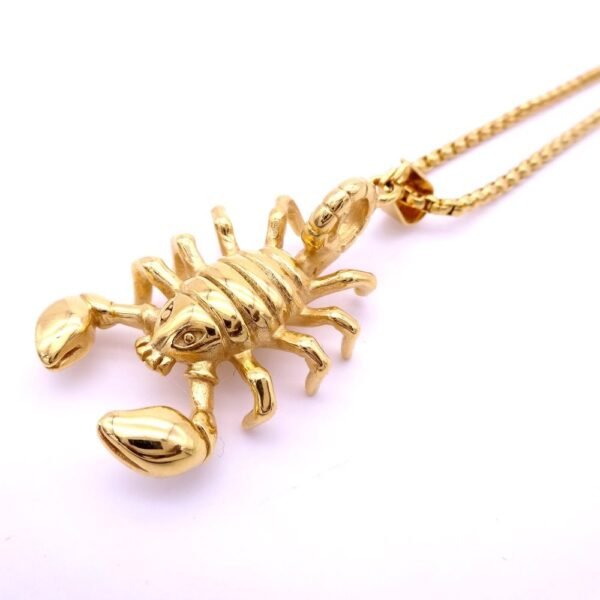 Gold Scorpio Zodiac Pendant Chain - Image 3