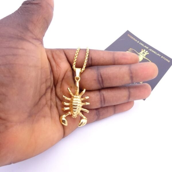 Gold Scorpio Zodiac Pendant Chain - Image 7