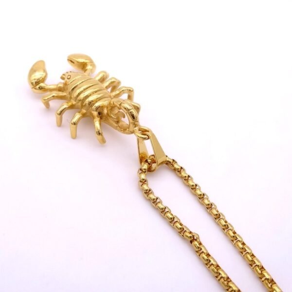 Gold Scorpio Zodiac Pendant Chain - Image 4
