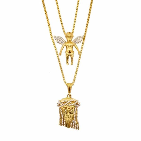 Iced Out Mini Jesus + Angel Combo - Image 2