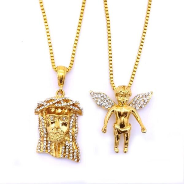 Iced Out Mini Jesus + Angel Combo - Image 3