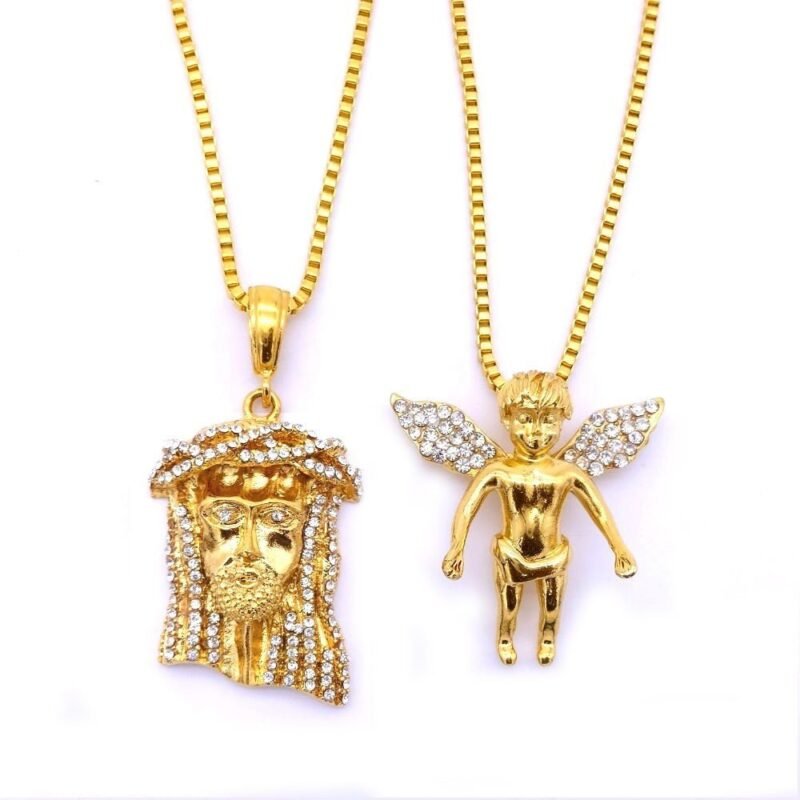 Iced Out Mini Jesus + Angel Combo - Image 3