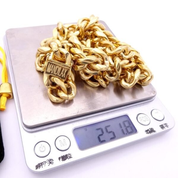 Gold Steel 15mm Bold Miami Cuban Link Chain - Image 10