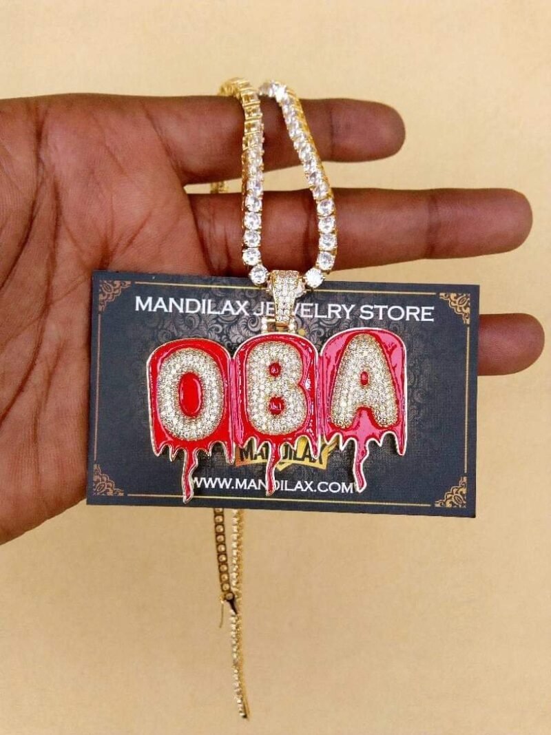 Red Board Custom Dripping Bubble Letter Chain - Image 2