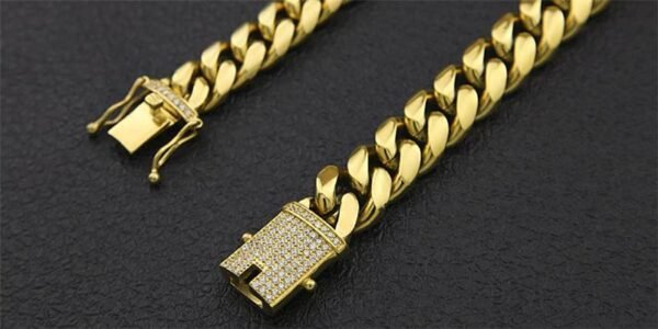 14mm Cuban Link with Iced Open Clasp Bracelet - Image 4