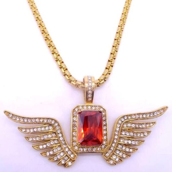 Red Ruby Angel Wings chain - Image 5