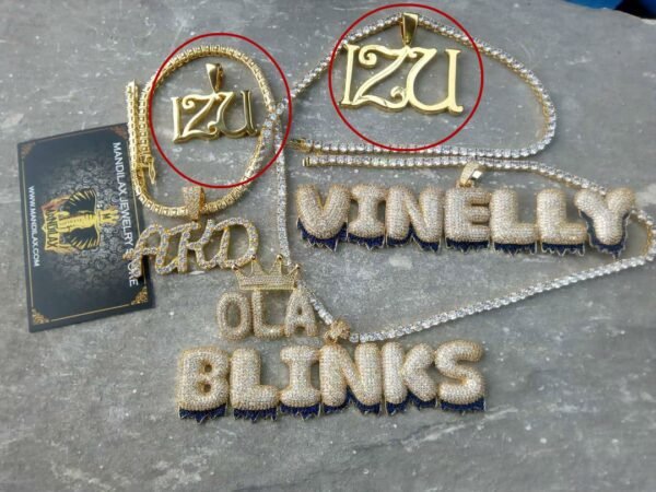 Custom Name in Stylish Vintage Font with Free Rope Chain CN-002 - Image 5