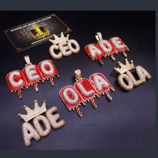 Red Board Custom Dripping Bubble Letter Chain