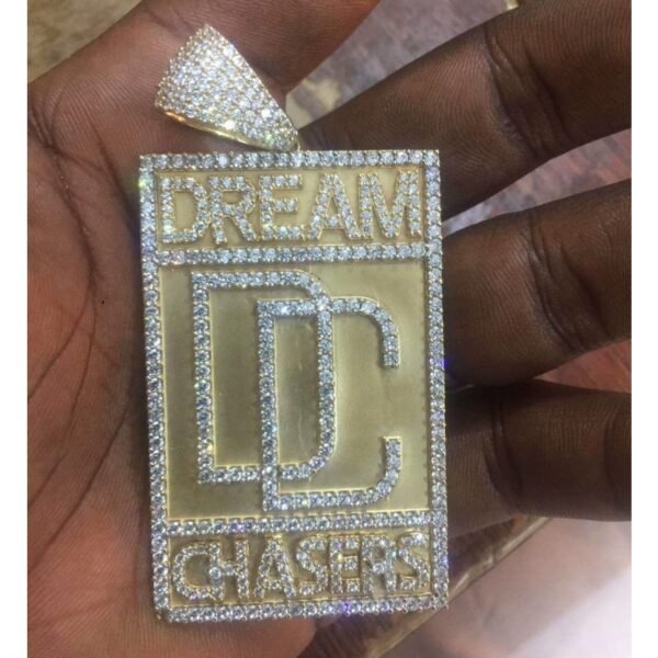 Original 18 Karat AU750 Iced Out Dreamchasers Pendant - Image 3