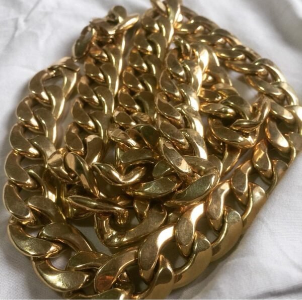 Original 18 Karat AU750 12/14mm Miami Cuban Link Chain - Image 2