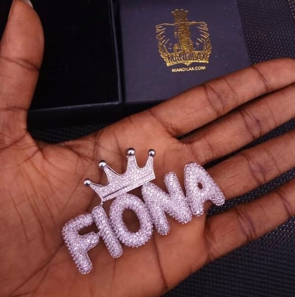 Royal Crown Customized Name Bubble Letter | Real Gold Plating - Image 11