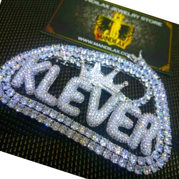 Royal Crown Customized Name Bubble Letter | Real Gold Plating