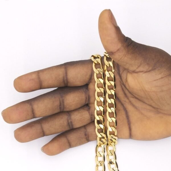 Gold Stainless 7mm Flat Cuban Curb Chain - Image 4