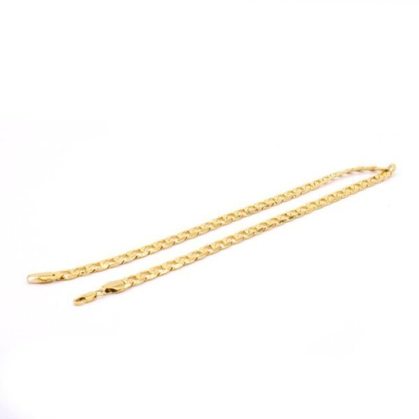 Gold Stainless 7mm Flat Cuban Curb Chain - Image 3