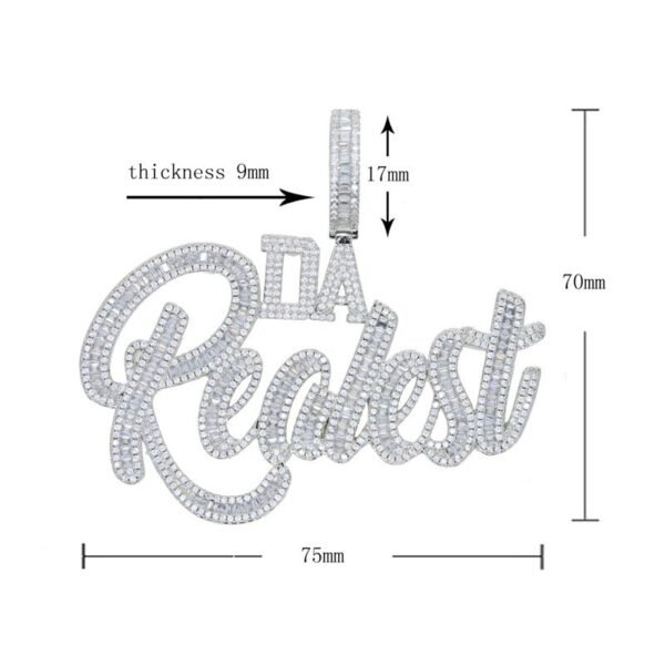 Iced Out Baguette "Da Realest" Necklace - Image 3