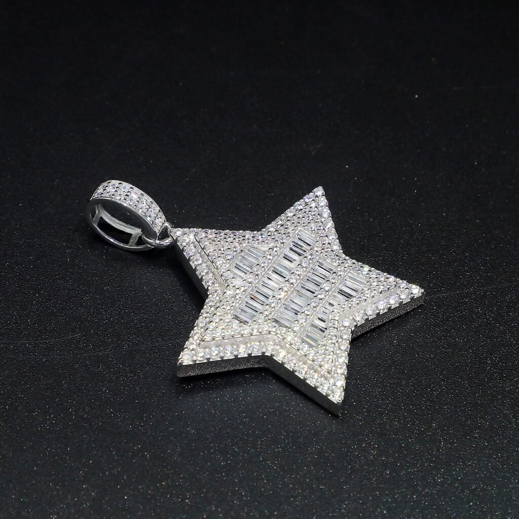 Iced Out Baguette Star Pendant - Image 7