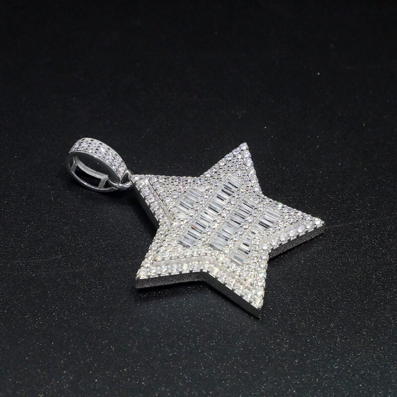 Iced Out Baguette Star Pendant - Image 7