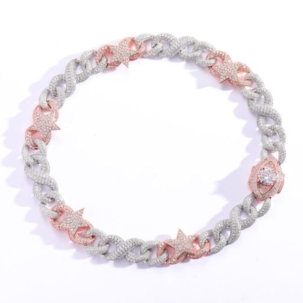 Two-tone Star Eye Buckle Cuban chain - Image 2