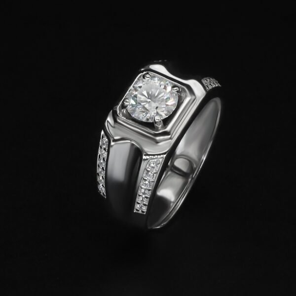 Brillium Men's VVS Moissanite Diamond Ring - Image 6