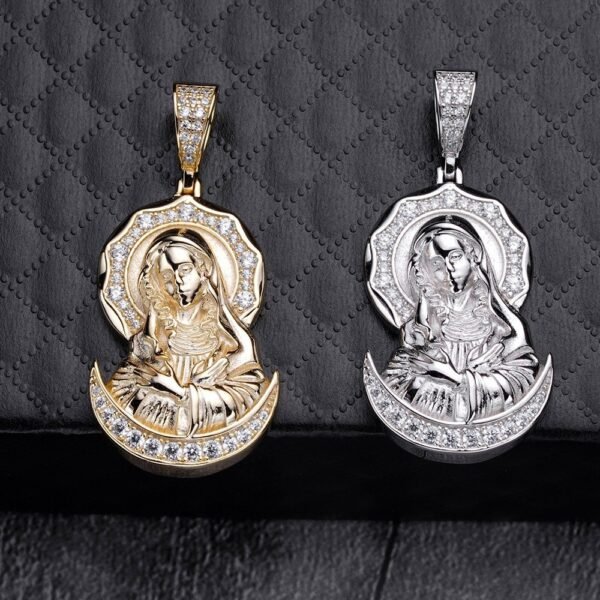 925 Sterling Silver Classic Virgin Mary Necklace