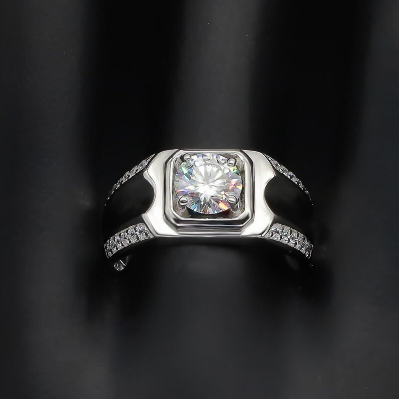Brillium Men's VVS Moissanite Diamond Ring - Image 5