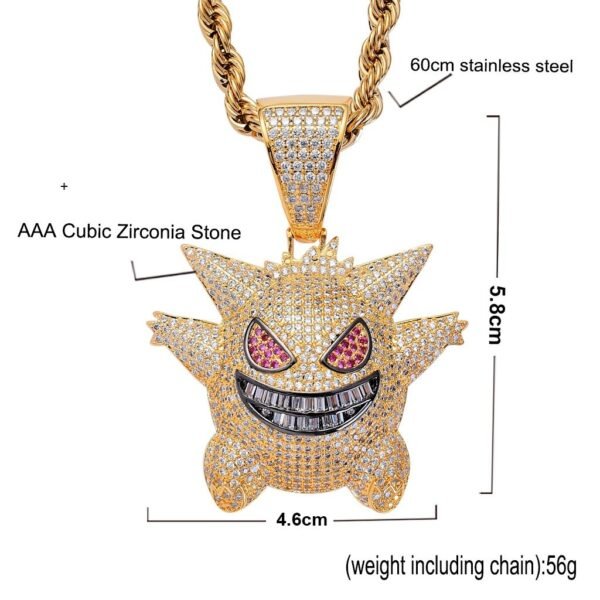 Iced Out Pokemom Gengar Necklace - Image 8