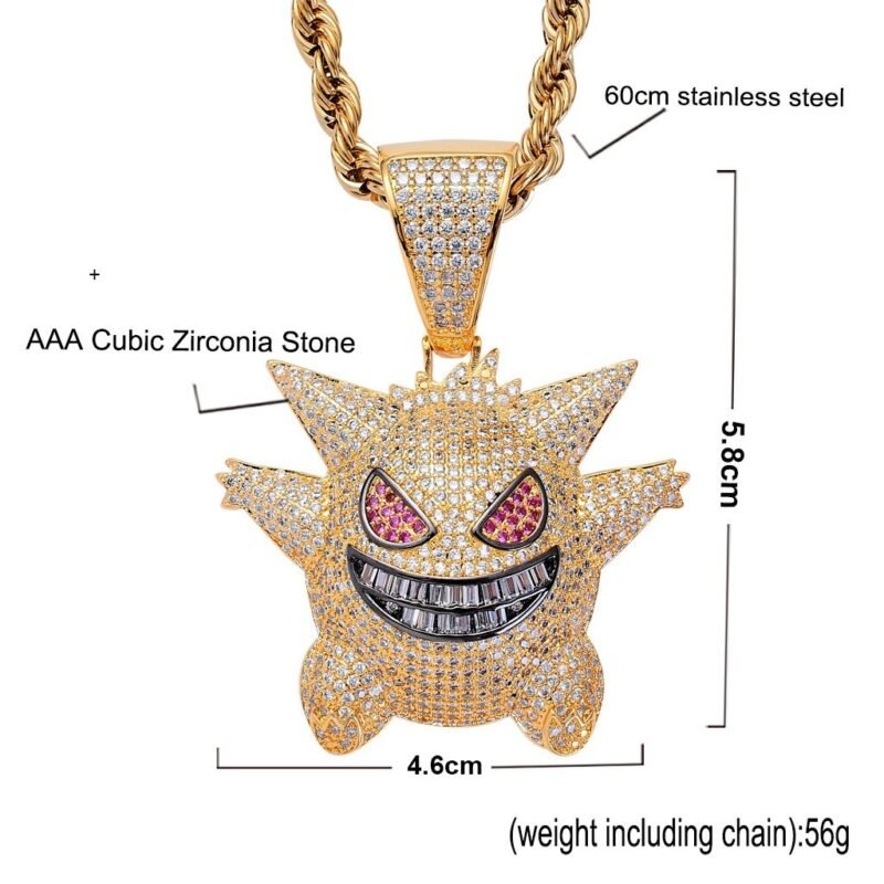 Iced Out Pokemom Gengar Necklace - Image 8