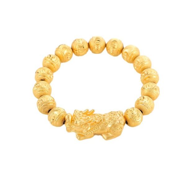 Gold Feng Shui Dragon Head Mythic bracelet - Image 2